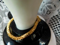 bronzoro 18kp woven bracelet c8